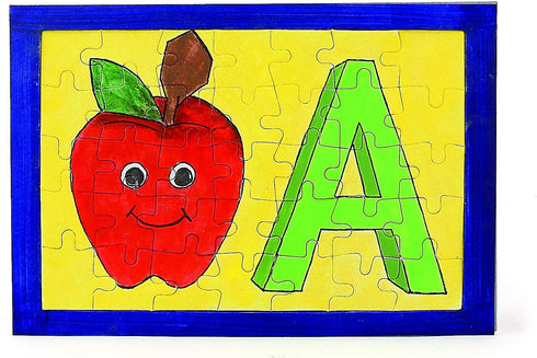 Hygloss Products Blank Rectangle Puzzle for Decorating - Kids Jigsaw Activity, 8.5 x 11 Inches, 63 Pieces