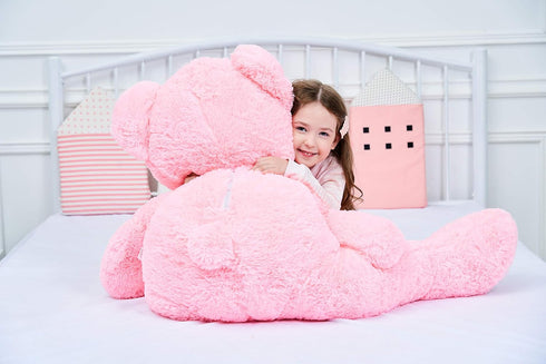 IKASA Giant Teddy Bear Plush Toy - Stuffed Animals (Pink, 39 inches)