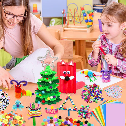 Itopstar Arts and Crafts Supplies Kit - Craft Set for Kids, Great for Preschool, Homeschool, and DIY Projects