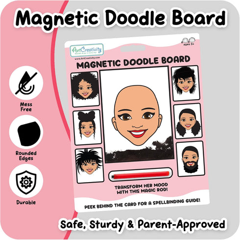 2 Pack 3+ ArtCreativity Women Magnetic Drawing Face - - Vintage Retro Toys, Travel Toys for Kids, Magnet Drawing Doodle