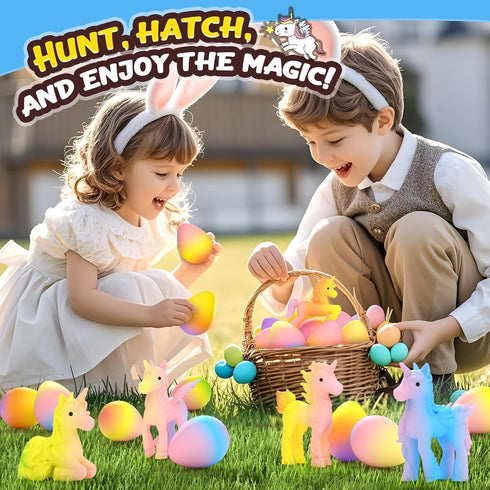6 Pack 3+ 3 4 5 6 7 8 Coodoo Unicorn Hatching Rainbow Eggs for Kids - Unicorn Toys Craft Kits for Boys & Girls