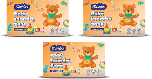 Tickles (Pack of 3) Handmade Nirol Organic Unscented Washing Soap For Baby Clothes,