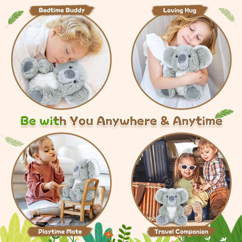 SuzziPals Heatable & Coolable Koala Stuffed Animals, Cute Microwavable Heating Pad Plushies for Soothing & Relaxation