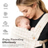 MOCKPOSE 100% Carrier,3 Ergonomic,Cozy 7-40lbs,White Baby Carrier Newborn to Toddler- Pure Cotton Double-Side