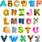 Colorful ABC Animal Alphabet Magnetic Letters, Thick EVA Fridge Magnets for Toddlers Aged 3-5 (Thicken Uppercase)