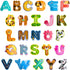 Colorful ABC Animal Alphabet Magnetic Letters, Thick EVA Fridge Magnets for Toddlers Aged 3-5 (Thicken Uppercase)