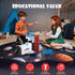 30 Set, 3-8 VROGTIK Space Magnetic Tiles for Kids, Piece STEM Magnetic Building Blocks Rocket Ship Space Station