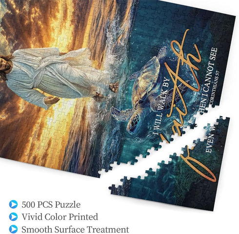 Luixdie 500 Christian Puzzles for Adults Pieces Religious Jesus Puzzle Inspirational Motivational Bible Puzzle Jesus