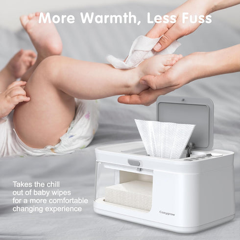 Cozygrow 95-131, 1.5 Baby Wipe Warmer Baby Wet Wipes Dispenser, Diaper Wipe Warmer with LED Light & Transparent Viewing