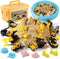 Play Construction Sand Kit,2.2lbs Magic Sand,8 Alloy Construction Vehicles,1 Inflatable Sandbox,8 Worker