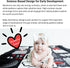 Tummy 50 60 Baby Time Mat High Contrast Black White Red Sensory Play Blanket for Newborn Visual Development, Infant