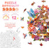 Wooden Puzzle - Garden Symphony Jigsaw Puzzles 260 Pieces, Unique Shape Wooden Puzzles for Adults and Kids