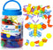 140 Pcs Translucent Pattern Blocks, Educational Light Table Manipulatives for Fun Geometric Shapes