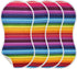 Set 1, 11 x22 Inch Kigai Mexican Serape Stripes Colorful Muslin Baby Burp Cloths, Large Absorbent Cotton Muslin Burp