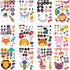 Make a Face Sticker Set for Kids, 42 Sheets with 12 Animals and 6 Dinosaur Stickers, Party Favor Supplies