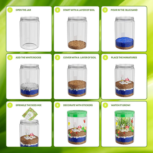 6 7 8 9 10 11 12 Dan&Darci Light-Up Terrarium Kit for Kids - STEM Science Kit - Educational DIY Toy for Boys & Girls