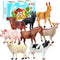 8 Pcs Big Animal Figurines Toys, Realistic Plastic Farm Animals Playset for Kids Toddlers Educational Learning