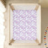 miaozhen 1 Pack 52x28 Cotton Baby Crib Sheets Comfy Breathable Slow Style Strawberry Lavender Crib Mattress Sheet