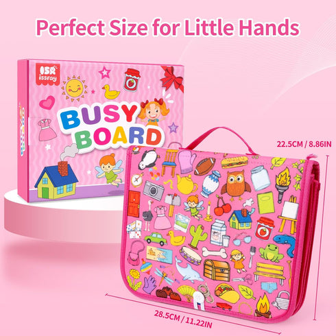 12-Page Toddler Busy Board Montessori Toys, Busy Book for Kids, Quiet Educational Activity Book, Learning Sensory Toys