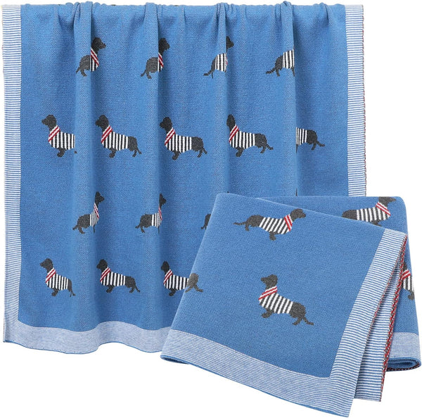 Opewod Baby Blanket Knitted 100% Cotton Soft Blankets for Newborn Boy Girls