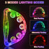 Aywewii LED Tambourine, Light Up Toys Handheld Musical Flashing Tamborine Autism Toys Party Supplies for Birthday Anniversaries Gifts for Kids Adults Teens(Four Colors are Randomly Sent)