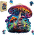 NIUNIUAMY Wooden Jigsaw Puzzle for Adults,Magical Mushrooms Wood Puzzles 300 Piece,Thanksgiving Birthday Gifts