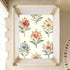 CZXW 52" 28" Floral Botanical Pattern Crib Sheets Fitted x Natural Cotton Soft & Breathable for Baby Crib Mattress