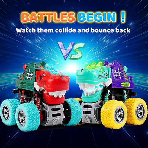 JODUDLR 3-5, 2 3-4, Toy,360 3 4 5 Dinosaur Toys for Kids Monster Truck Toys for Ages Light-Up Sounds Toddler Boy