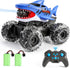 BOBXIN Amphibious Remote Control Shark Monster Truck Squirt Water,4WD All-Terrain Off-Road 2.4Ghz