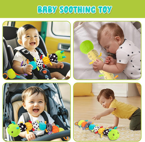 TOHIBEE Baby Sensory Toy + Baby Stuffed Musical Caterpillar