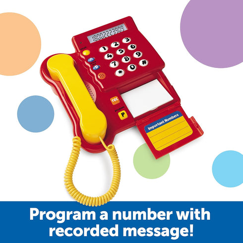 Learning Resources Teaching Telephone - 1 Piece, Toddler Learning Toys, Ages 3+, Toy Telephone with Pre-Recorded