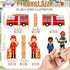 Blosssound 40 Community Set Pcs Wooden Helpers Toys Wooden Cars Wood People Figures Multicultural Career Wood Blocks