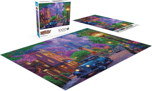 1000 26.75 19.75 Buffalo Games - Bigelow Illustrations - Night and Day - City at Dusk - Piece Jigsaw Puzzle for Adults