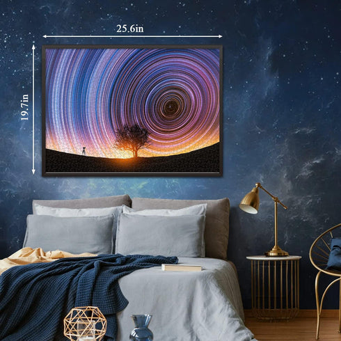 Impossible Difficult Puzzles for Adults - 1000 Pieces Nature Landscape Jigsaw Puzzle - Colorful Night Sky Challenge