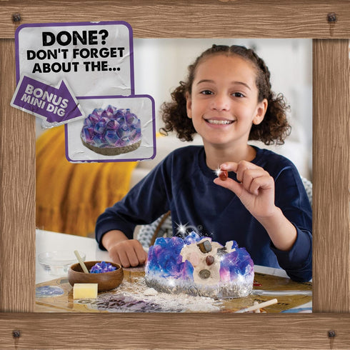 12 1 4+ MindWare Dig It Up Giant Gem Discovery Kit - Gemstone Dig Kit Offers Geology for Kids with Real Polished Hidden