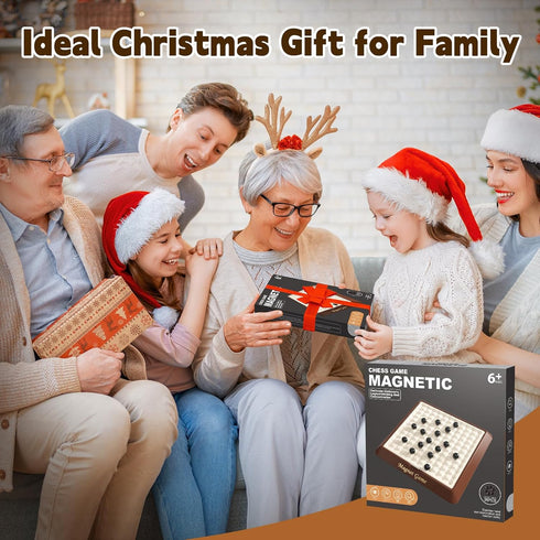 8-12, 2-4 Magnet Game, Board Games for Kids Family Games for Kids and Adults, Magnetic Game Chess with Storage Board