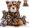 Silipull 5 Pcs Cheetah Stuffed Animals for Kids Large Mommy Cheetah Plush