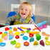 Dough Tools Play for Kids, Toy Accessories Set with Stamps, Cutter, Scissor, Roller, Molds for Age 2-8