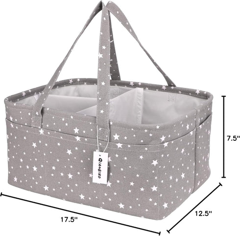 Baby Diaper Caddy Organizer, Extra Large Portable Diaper Caddy Basket for Changing Table, Newborn Registry Baby Shower