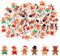 Haooryx 60Pcs Mini Gingerbread Men Erasers, Bulk Novelty Pencil Erasers, 3D Desk Puzzle Erasers for Classroom Rewards