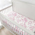 DILIMI Fitted Crib Sheets and Nursing Pillow Cover for Baby Boys and Girls, Pink Floral