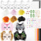 Seenelling 31 Pcs DIY Therian Mask Kit Blank Cat Mask Material Kit Accessories
