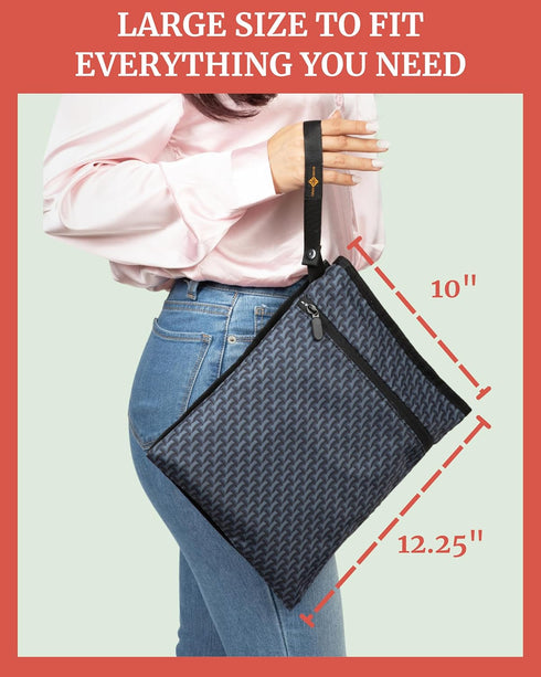 Wet Dry Bag - Waterproof Wet Bag for Travel, Swimsuit, Diaper, Clothes, Period Underwear Organizer