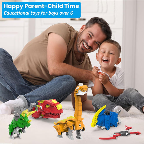 6-in-1 6 6 7 8 9 Wenbeier Robot Dinosaur Toy Transforming Robot Toys Take Apart Toys Including Dinosaur Action Figures
