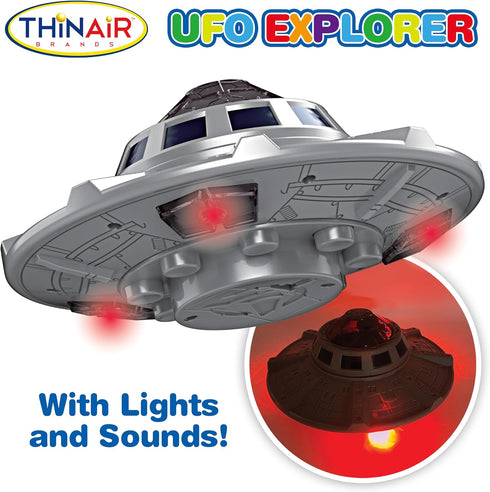 Nature Bound UFO Spaceship Space Toy - Kids Playset with Two Aliens, Lights & Sounds for Educational STEM Adventure