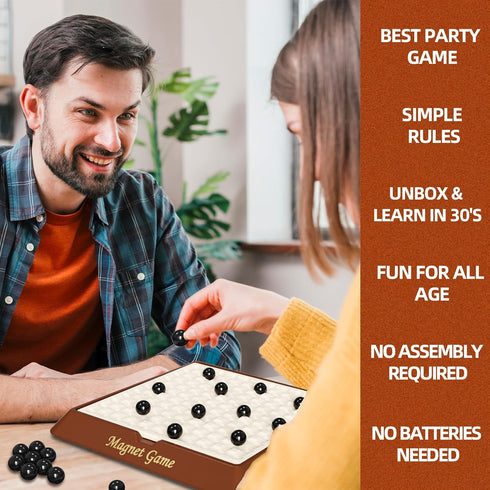 8-12, 2-4 Magnet Game, Board Games for Kids Family Games for Kids and Adults, Magnetic Game Chess with Storage Board