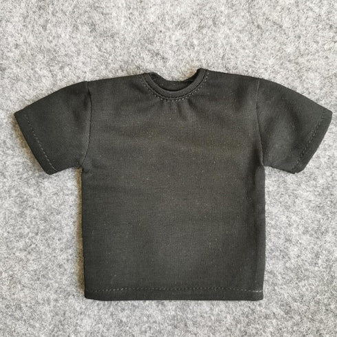 1/6 Custom Scale 2X T-Shirt Clothes for 12" Male Action Figure, Black and White