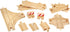 BRIO World 33307 Advanced Expansion Pack - 11 Piece Set of Wooden Train Tracks for Kids | Compatible with All Railway