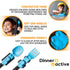 Dinneractive 2-Piece Utensil Set for Kids, Construction Themed Toddler Forks & Spoons, Blue Loader & Tractor