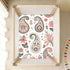 CZXW 52" 28" Floral Paisley Beige Crib Sheets Fitted x Natural Cotton Soft & Breathable for Baby Crib Mattress
